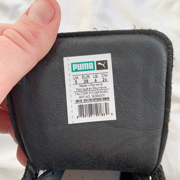 Puma Fenty By Rhianna Black Eyelet Platform Boots Size 6 - Picture 8 of 10